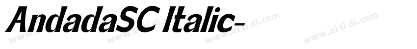 AndadaSC Italic字体转换